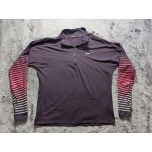 Nike Running Long Sleeve 1/4 Zip Top Women's Size Large Purple